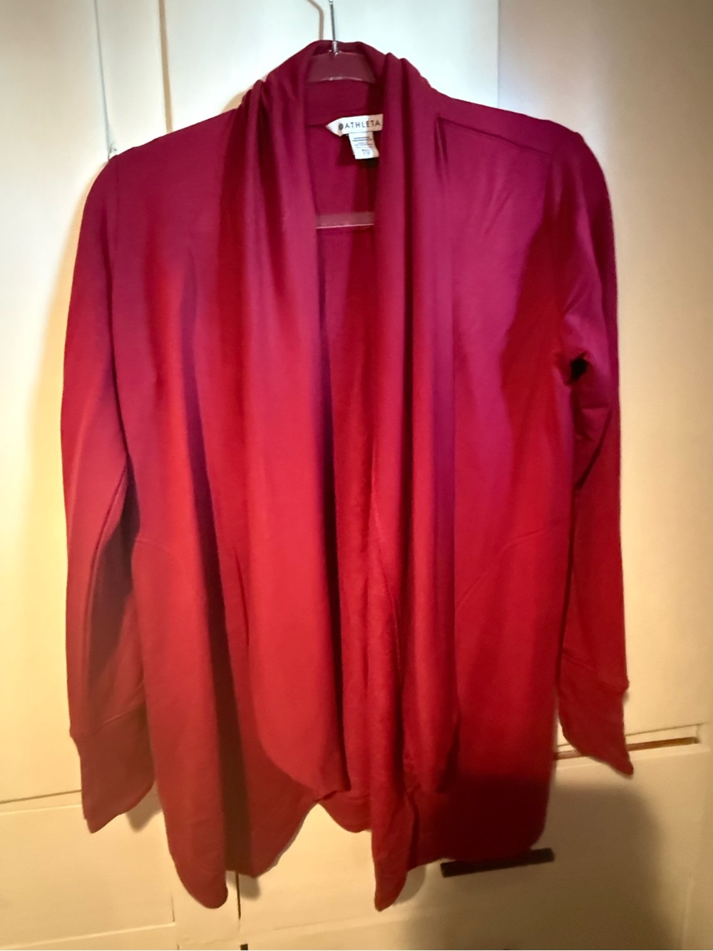 Athleta Open-Front Cardigan in
Berry Plum XXS NWOT